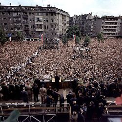 President Kennedy gives speech in Berlin in 1963